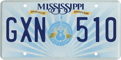 MS license plate GXN510