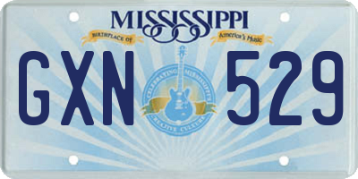 MS license plate GXN529