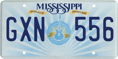 MS license plate GXN556