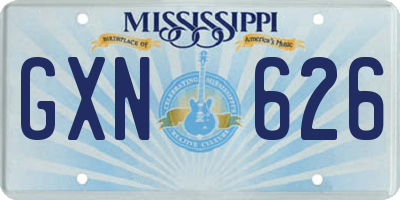 MS license plate GXN626