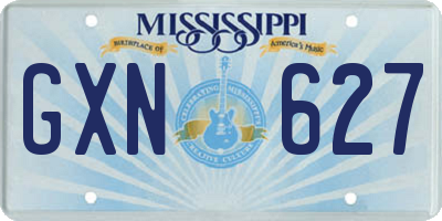 MS license plate GXN627