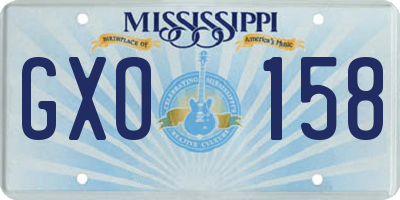 MS license plate GXO158