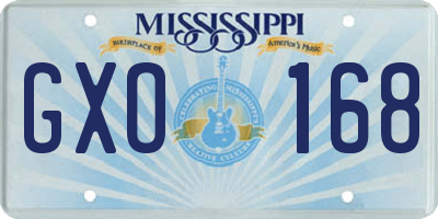 MS license plate GXO168