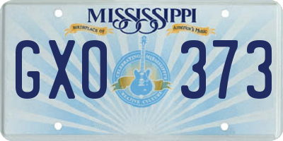 MS license plate GXO373