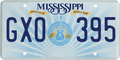 MS license plate GXO395