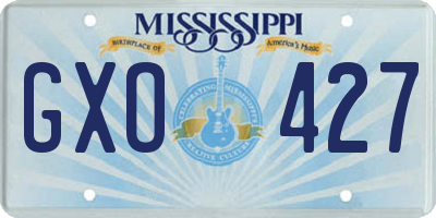 MS license plate GXO427