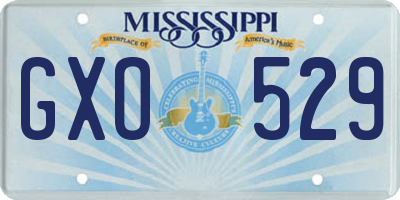 MS license plate GXO529