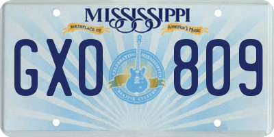 MS license plate GXO809