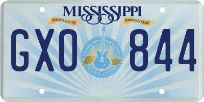 MS license plate GXO844