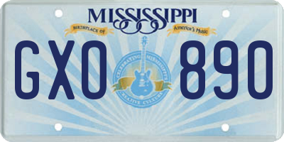 MS license plate GXO890