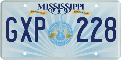 MS license plate GXP228