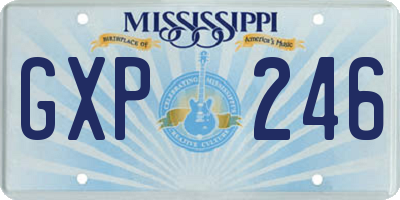 MS license plate GXP246