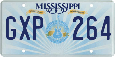 MS license plate GXP264
