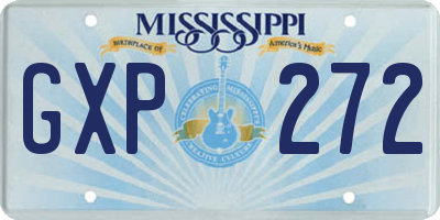 MS license plate GXP272