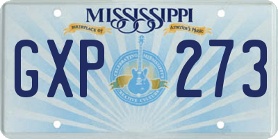 MS license plate GXP273
