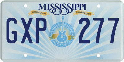 MS license plate GXP277