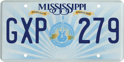 MS license plate GXP279