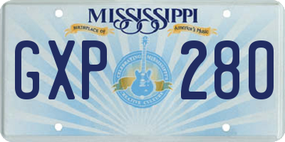 MS license plate GXP280