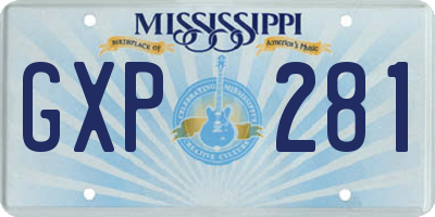 MS license plate GXP281