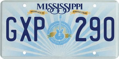 MS license plate GXP290