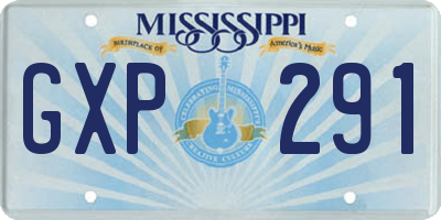 MS license plate GXP291