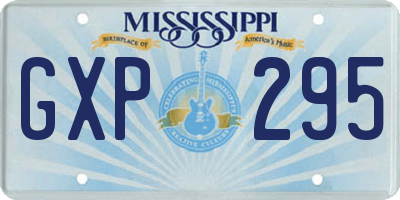 MS license plate GXP295