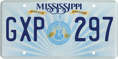 MS license plate GXP297