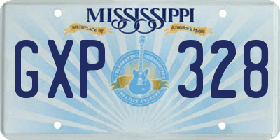 MS license plate GXP328