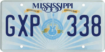 MS license plate GXP338