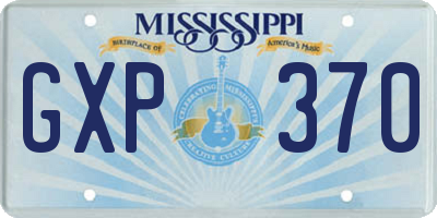 MS license plate GXP370