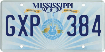 MS license plate GXP384