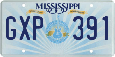 MS license plate GXP391