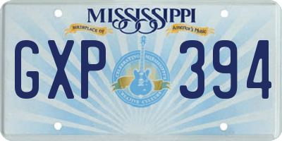 MS license plate GXP394