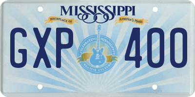 MS license plate GXP400