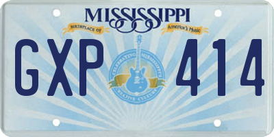 MS license plate GXP414