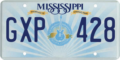 MS license plate GXP428