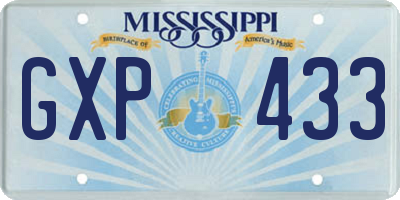 MS license plate GXP433