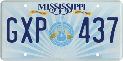 MS license plate GXP437