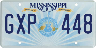 MS license plate GXP448