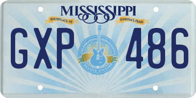 MS license plate GXP486