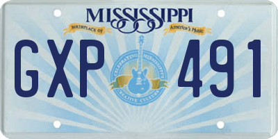 MS license plate GXP491