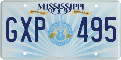 MS license plate GXP495