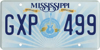 MS license plate GXP499