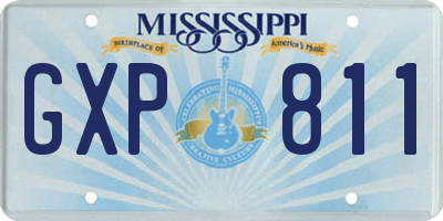 MS license plate GXP811