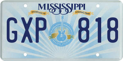 MS license plate GXP818
