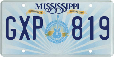 MS license plate GXP819