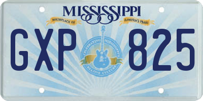 MS license plate GXP825