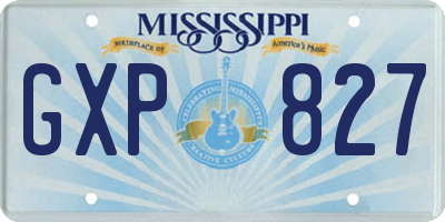 MS license plate GXP827