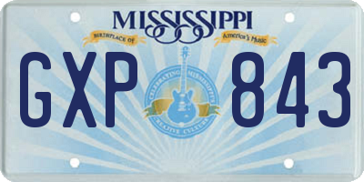 MS license plate GXP843