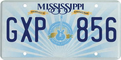 MS license plate GXP856